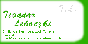 tivadar lehoczki business card